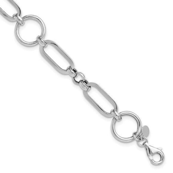 Sterling Silver Fancy Link Bracelet made by Leslies Jewelry - Picture 1 of 5
